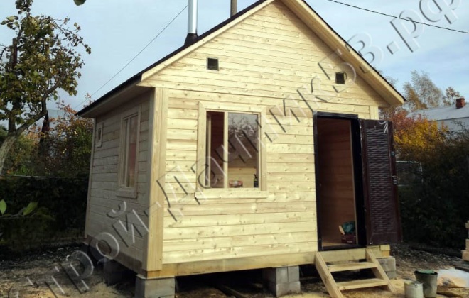 2 Брусовая баня Б-2, 4×4, 16 м², Московская область, Клинский район, СНТ Удача (6)